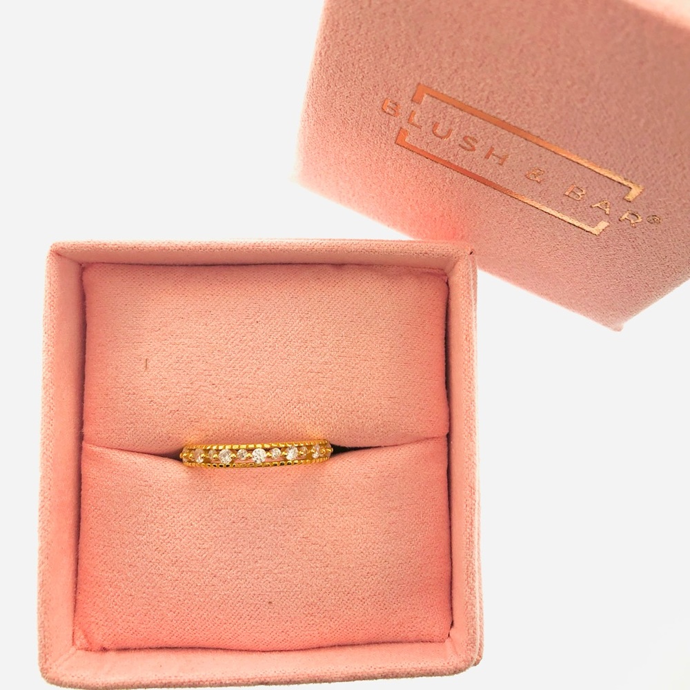 Women’s Blush & Bar Gold Joyce Layered Stack Ring